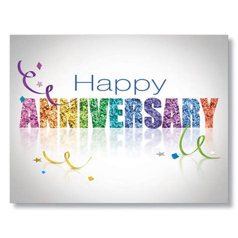 anniversary rainbow card employee work anniversary card