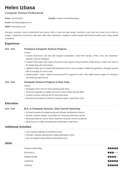 internship resume   format   tips
