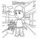 Manny Handy Coloring Pages Disney Printable sketch template