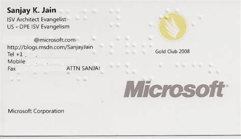 close    business card   microsoft logo   side