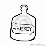 Whiskey Bottle Clipart Cartoon Whisky Old Line Template Coloring Clipground Preview sketch template