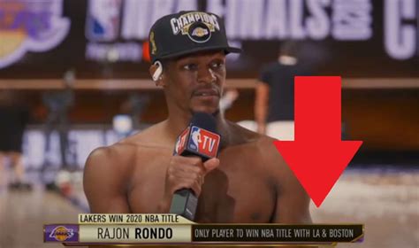 Shirtless Rajon Rondo Becomes First Player In Nba History To Win