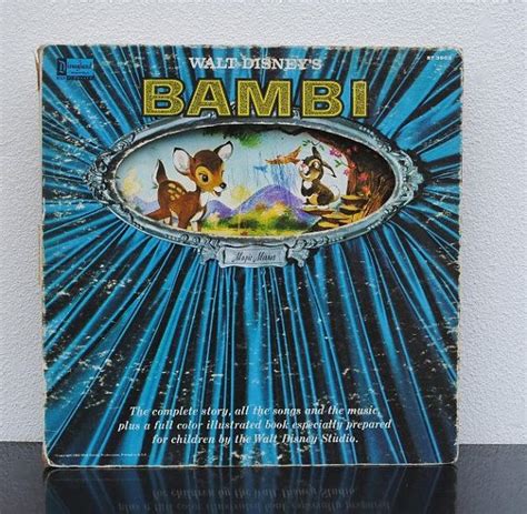 1960s Bambi Disneyland Record Book Vintage By