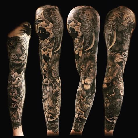 sleeve tattoo sleevetattoos tatuagem animal tatuagem masculina