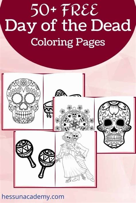 printable day   dead coloring pages  kids  adults