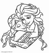 Frozen Coloring Pages Printable Elsa Anna Colouring Print Girls Disney sketch template