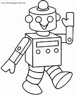 Robots Robot Coloring Pages Future Kids Color Craft Print Un sketch template