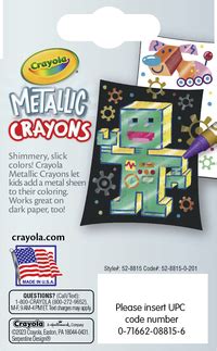 crayola metallic crayons set   assorted metallic
