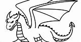Coloring Dragon Game sketch template