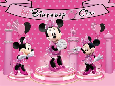 minnie mouse birthday background    disney fans