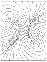 Illusion Optical Illusions Colouring Illusione Colorare Progress Illusionista Geometrico Scegli Illusioni Ottiche Ottica sketch template