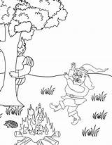 Rumpelstiltskin Coloring Pages Fire Kids Template Dancing Around Index Templates sketch template