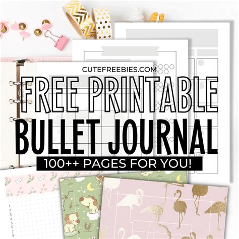 bullet journal printable templates cute freebies