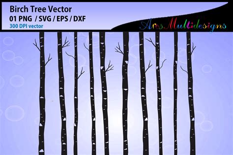 Birch Tree Svg Vector By Arcsmultidesignsshop Thehungryjpeg