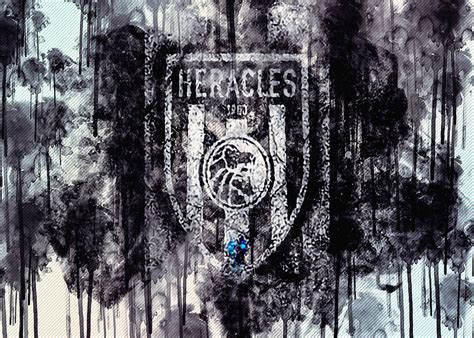 heracles fc logo eredivisie soccer digital art  sissy angelastro
