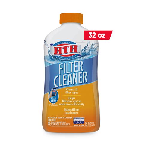 hth pool filter cleaner  clean cartridge sand  de filters  aid backwash  oz