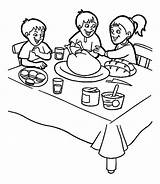 Coloring Breakfast Pages Thanksgiving Family Kids Feast Dinner Cartoon Table Doing Three Printable Praying Color Getcolorings Precious Moments Getdrawings Colorings sketch template