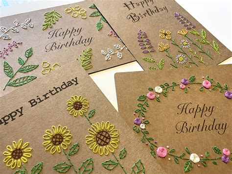 paper embroidery birthday cards craftyeggs