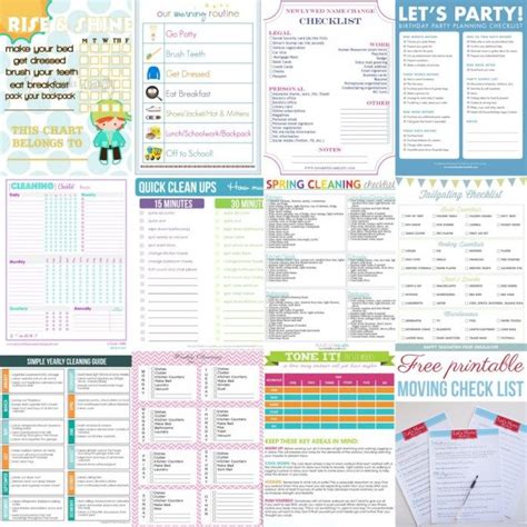 printable checklists printable checklist blog planner