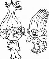 Poppy Trolls Bestcoloringpagesforkids Dreamworks sketch template