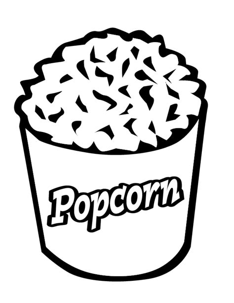 popcorn coloring page images pictures becuo coloring home