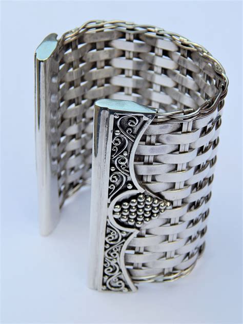 large sterling silver cuff bracelet large sterling silver etsy