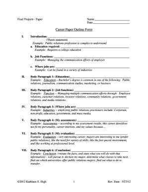 career paper outline fill  sign printable template