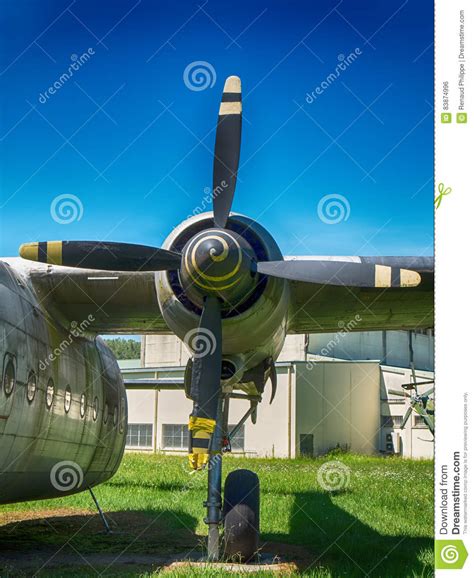 military aircraft propeller stock photo image  antique aircraft