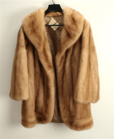 sold price vintage mink fur jacket car coat circa      pm edt