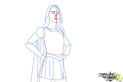how to draw supergirl 2015 drawingnow