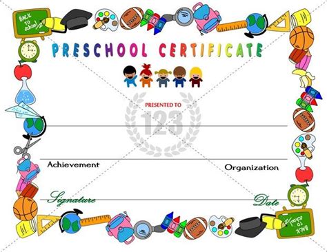 amazing preschool certificates   kids certifcate preschool