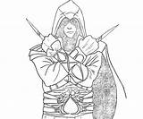 Assassin Coloriage Imprimer Unity Ezio Template Videojuegos sketch template