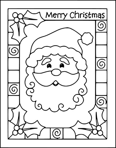 christmas card coloring pages  getcoloringscom  printable