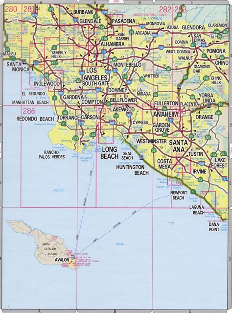 orange county road map cities  towns map
