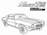 Camaro Coloring Pages 1970 Z28 Chevy 1969 Drawing Cars Sketch Chevrolet Color Truck Classic Charger Dodge Mustang Print Printable Kids sketch template