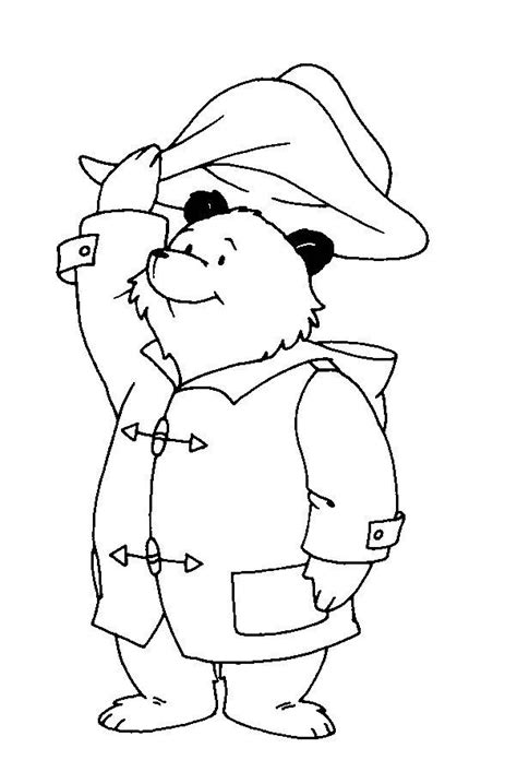 embroidery pattern  paddington bear coloring picture  coloring