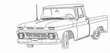 Chevy C10 Silverado Coloring Sketch Trucks Gmc Chevrolet Pages Line Drawings Truck Drawing Old Car Auto Pickup 1947 1966 Ford sketch template