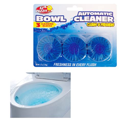 6 automatic bleach toilet bowl cleaner stain remover blue tabs tablet