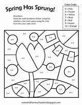 Homeschooling Math Spring Coloring Worksheet Worksheets Themed Resource Printable Maths Answers Visit Plenty Channel Inspiration Resources Check Great Other Choose sketch template