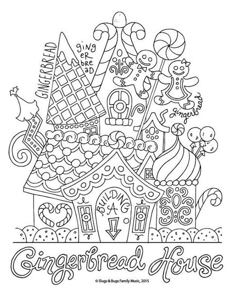 gingerbread house christmas coloring pages  getcoloringscom