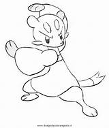 Pokemon Mienfoo P01 Disegno Cartoni sketch template