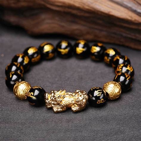 feng shui bracelet pixiu  obsidian yuba spirit