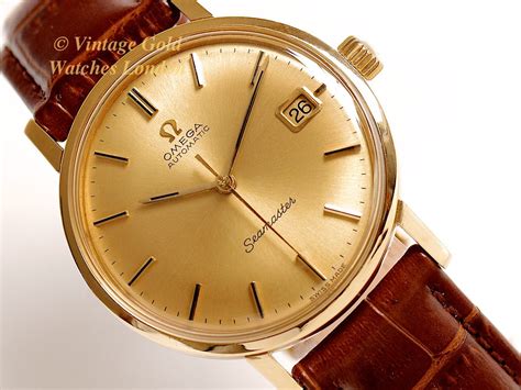omega seamaster  cal automatic  original unrestored dial vintage gold watches