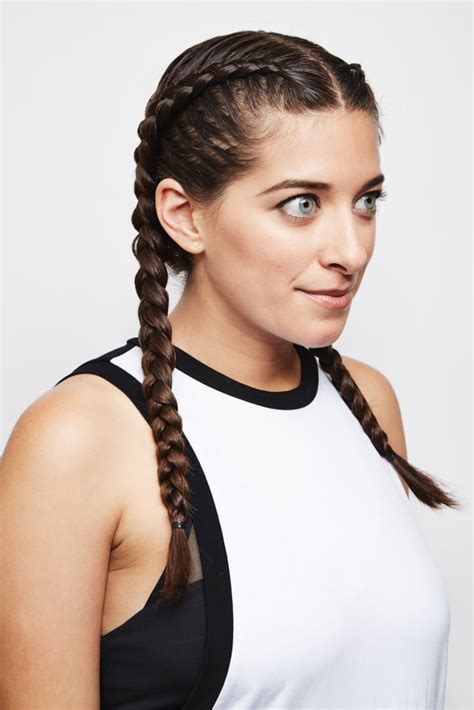 how to do double dutch braids hairstyle on yourself popsugar beauty