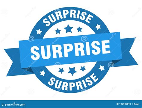 surprise  ribbon isolated label surprise sign stock vector illustration  price flat