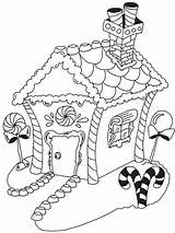 Coloring Pages House Gingerbread Mycoloring Printable Kids Color Recommended sketch template
