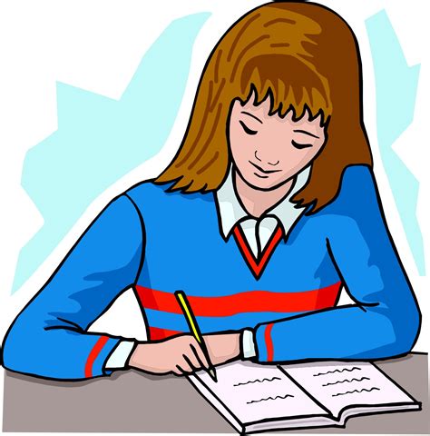 students writing clipart clipartsco