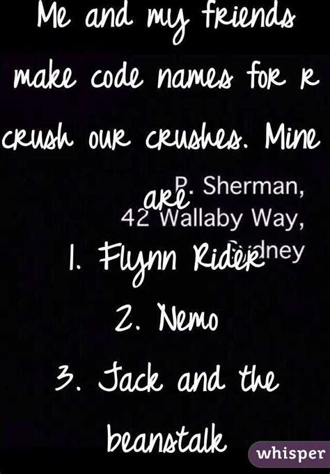 me and my friends make code names for r crush our crushes mine are 1