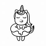 Unicorn Coloring Pages Unicorns Donut Cute Little Printable Online Kids Girls Print Cutest Mermaid Animal Jumping Books Riding Popular Pdf sketch template