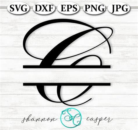 png classic monogram svg classic font svg jpg eps dxf cut files  cricut  silhouette split